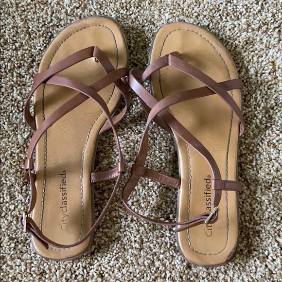 Tan Strappy Sandals - Picture 3 of 4